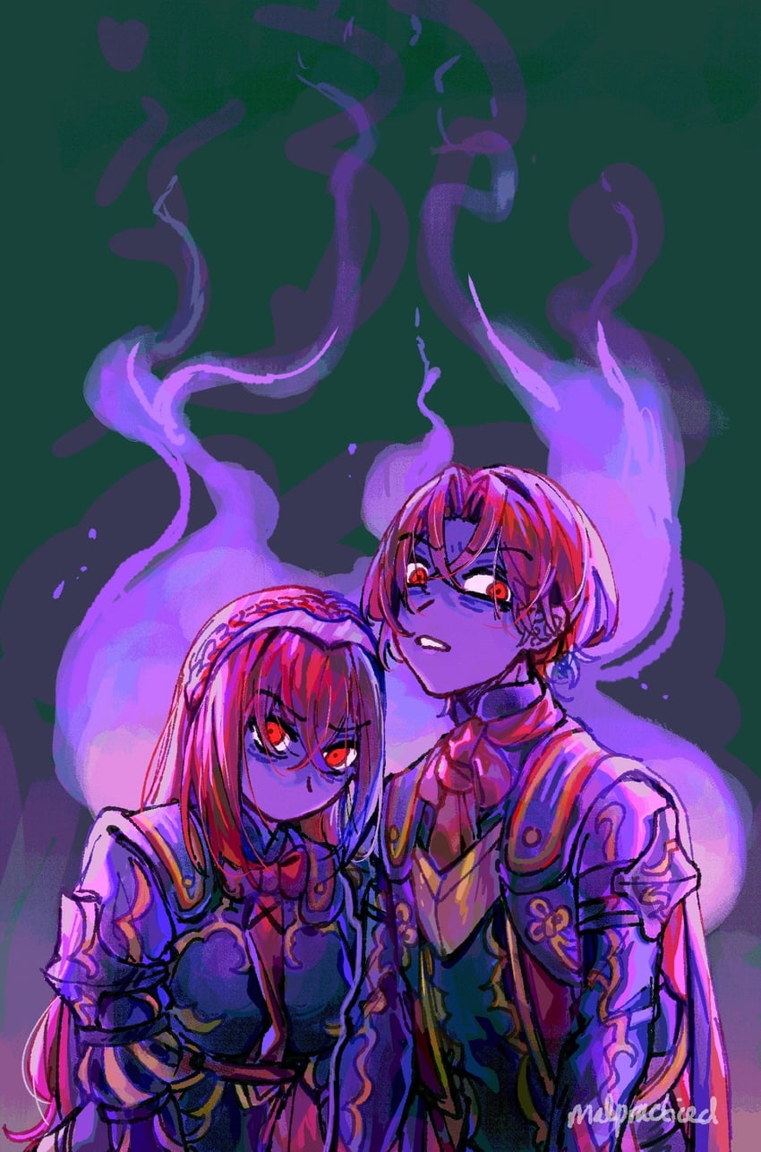 male alear and female alear (fire emblem and 2 more) drawn by maleficauraa