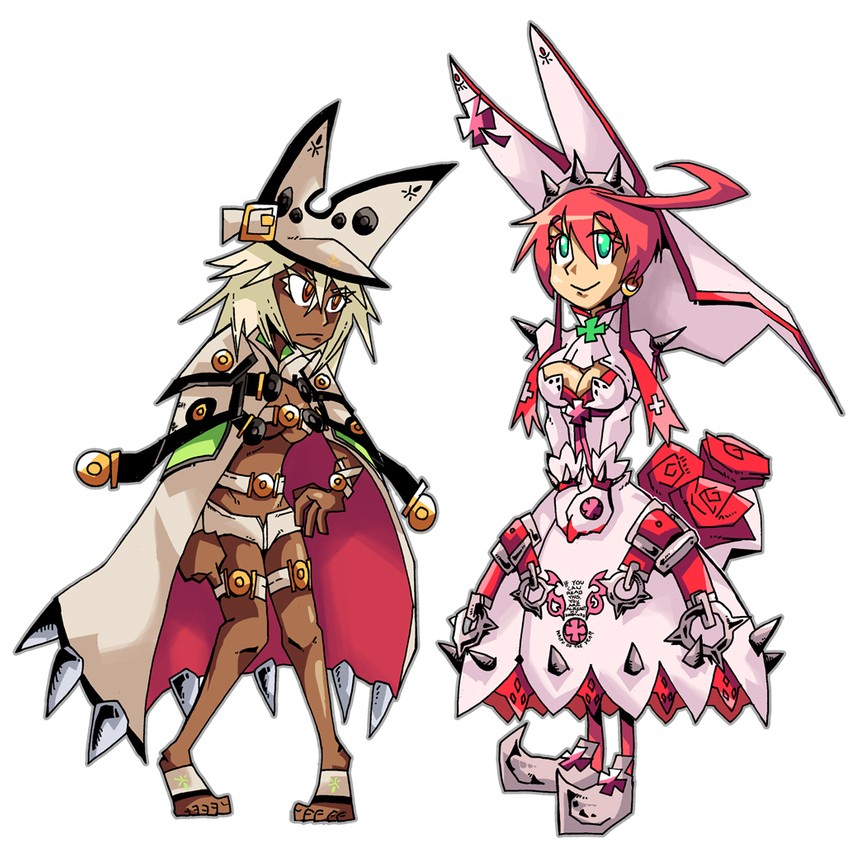 ramlethal valentine and elphelt valentine (guilty gear and 1 more) drawn by setz