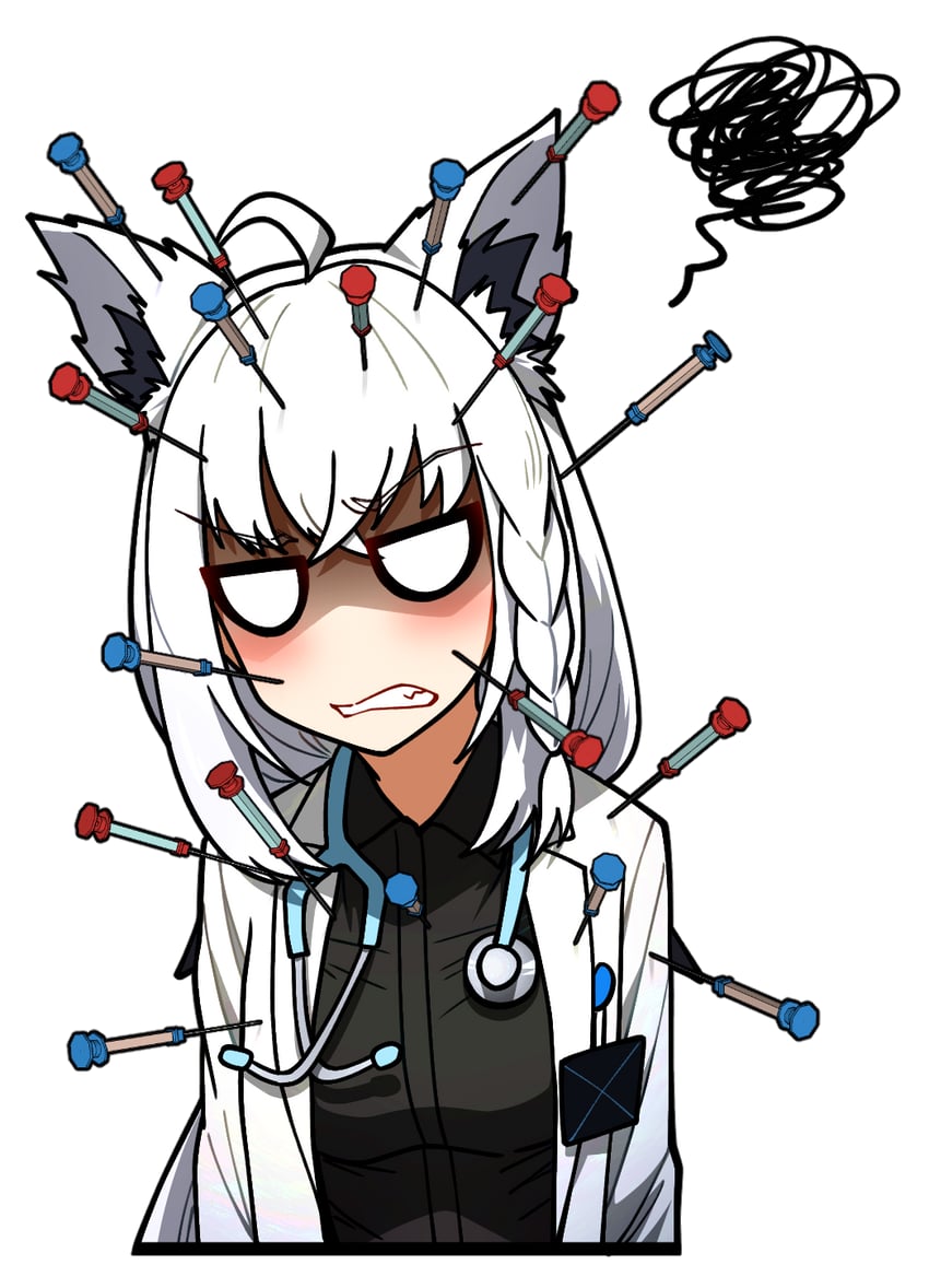 shirakami fubuki (hololive and 1 more) drawn by ddolbang