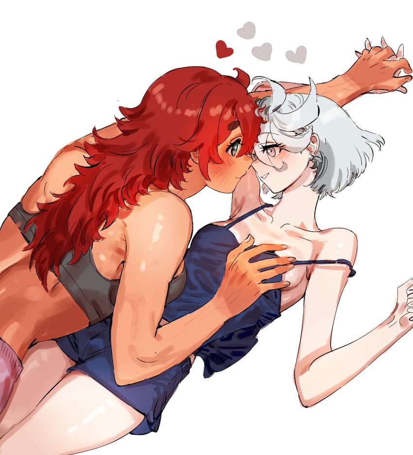 suletta mercury and miorine rembran (gundam and 1 more) drawn by belletaku