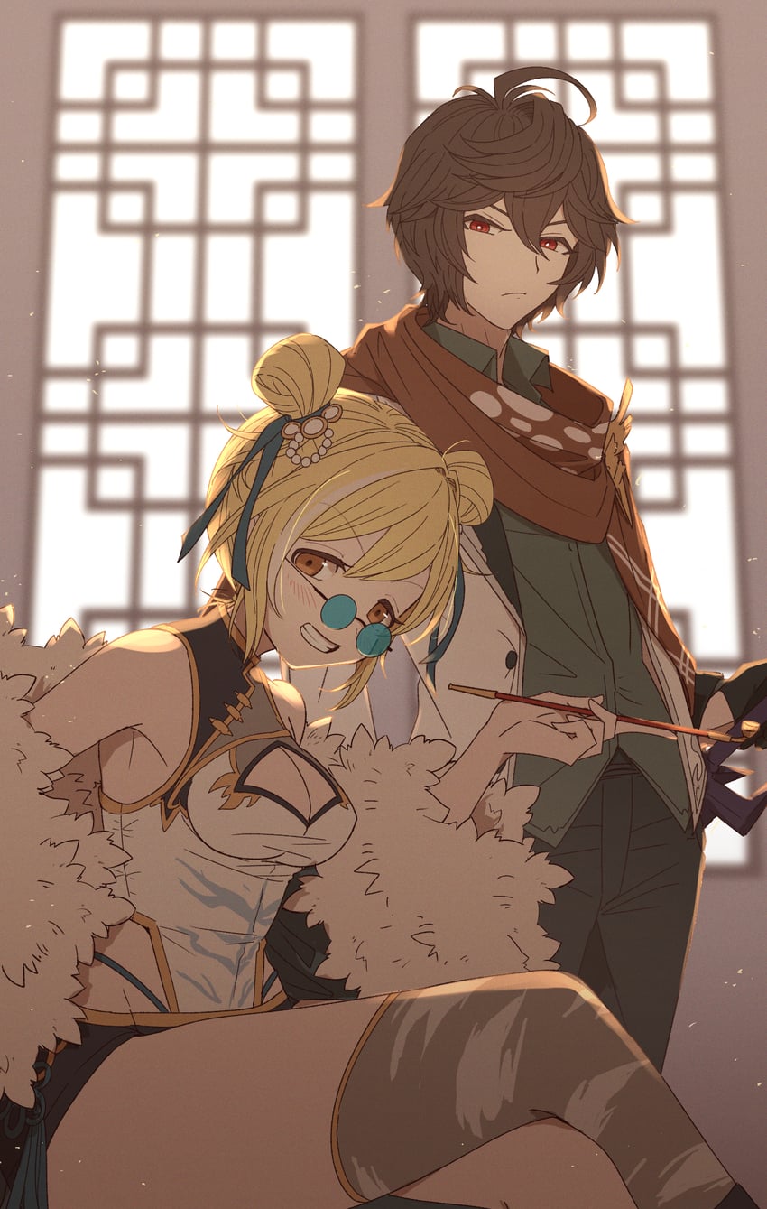 djeeta, sandalphon, and silverroar's swiftclaw (granblue fantasy) drawn by p_okate