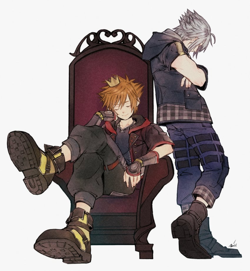 sora and riku (kingdom hearts and 1 more) drawn by mim_(mimya0600)