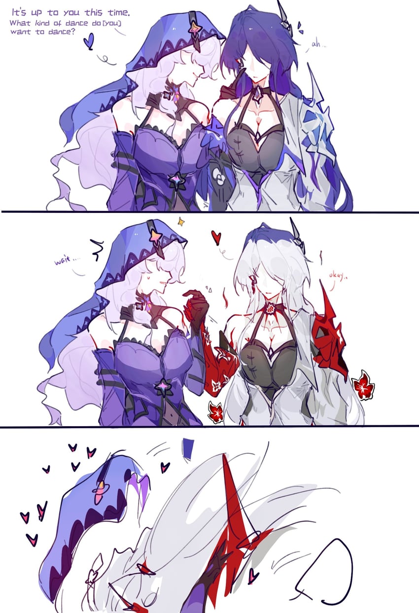 acheron and black swan (honkai and 1 more) drawn by roymsygxelaxpgk