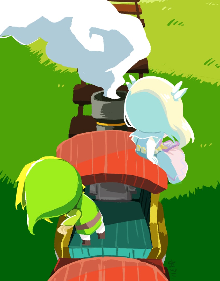 link, princess zelda, toon link, and toon zelda (the legend of zelda and 1 more) drawn by oroi_03