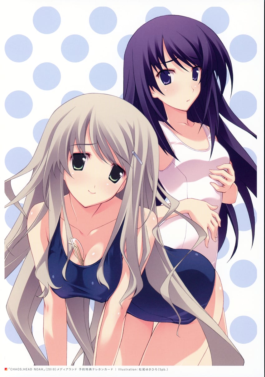 aoi sena and kusunoki yua (chaos;head) drawn by matsuo_yukihiro