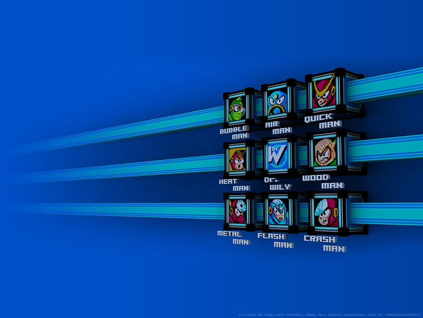 dr. wily, quick man, metal man, air man, flash man, and 4 more (mega man and 1 more)