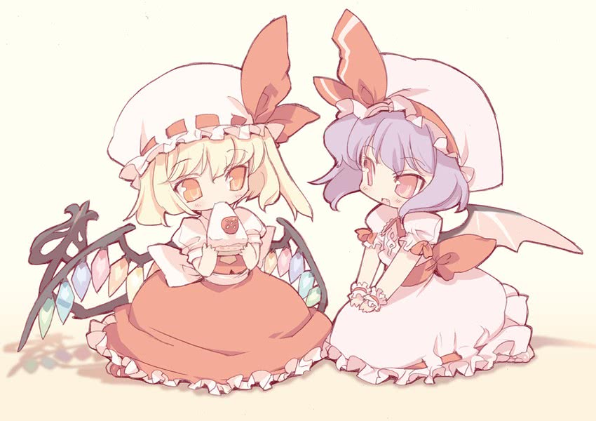 remilia scarlet and flandre scarlet (touhou) drawn by blade_(galaxist)