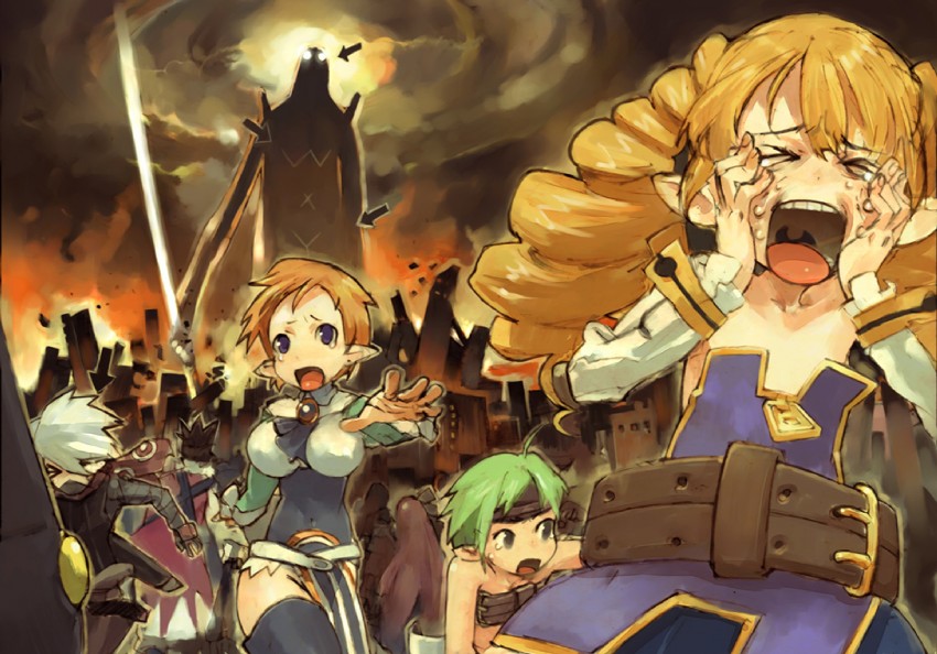 mage, archer, magic knight, female warrior, and ninja (disgaea and 1 more) drawn by toi8
