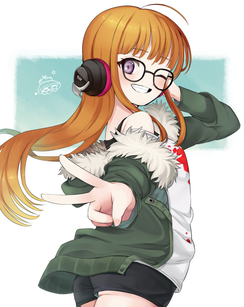 sakura futaba (persona and 1 more) drawn by mani_m