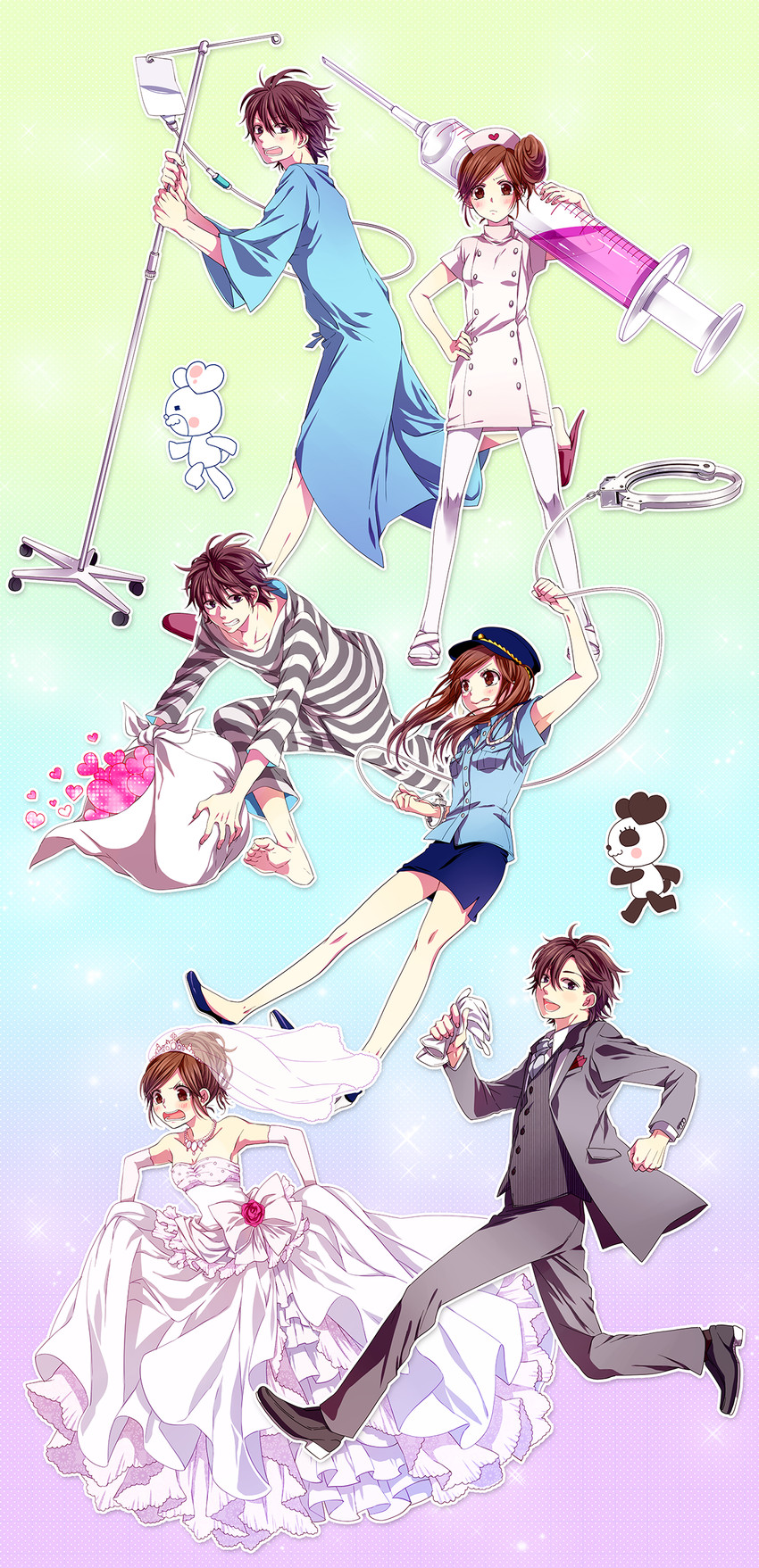 enomoto natsuki and setoguchi yuu (kokuhaku jikkou iinkai and 1 more) drawn by yamako_(state_of_children)