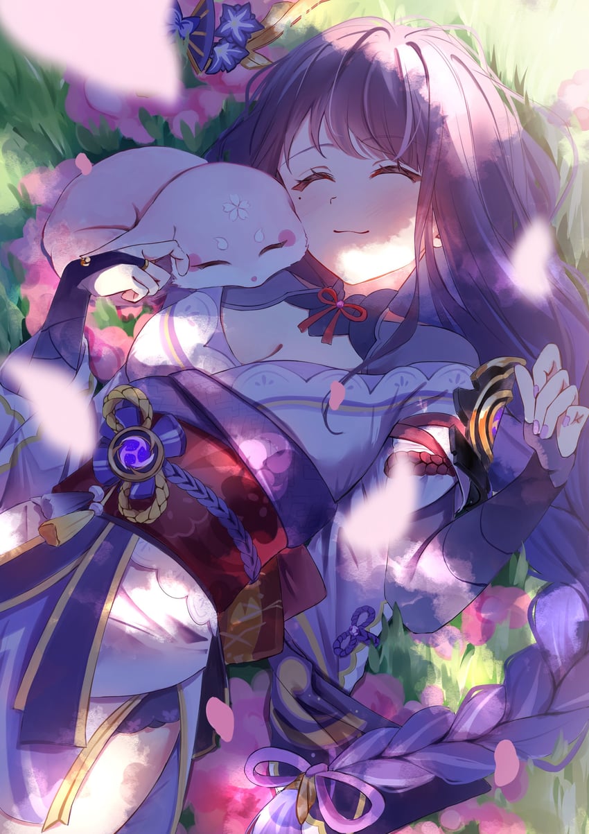 raiden shogun and yae miko (genshin impact) drawn by irobird