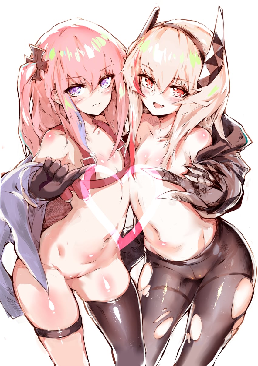 m4 sopmod ii and st ar-15 (girls' frontline) drawn by shanyao_jiang_tororo