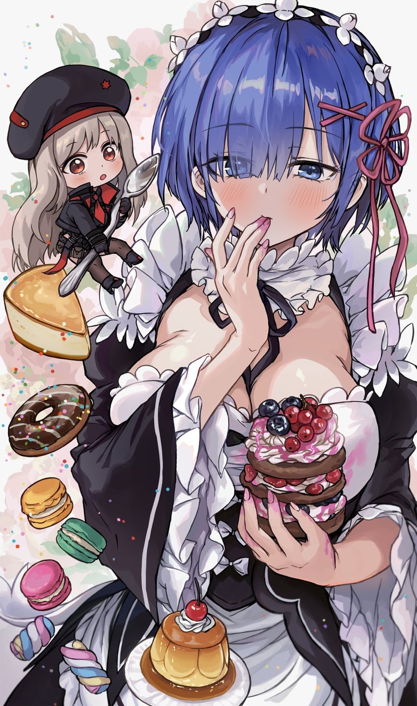 rem and rapi (goddess of victory: nikke and 1 more) drawn by saya_(mychristian2)