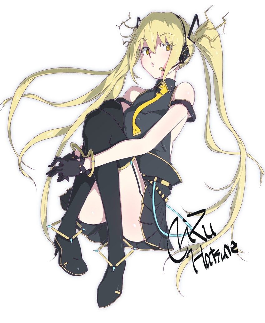 hatsune miku (original and 1 more) drawn by konbari_tariumu
