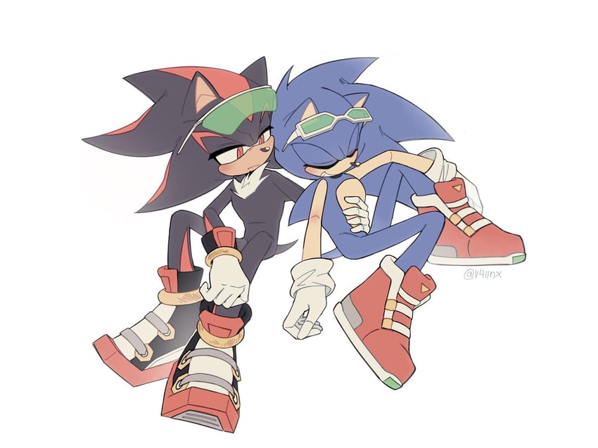 sonic the hedgehog and shadow the hedgehog (sonic and 1 more) drawn by dexter308917