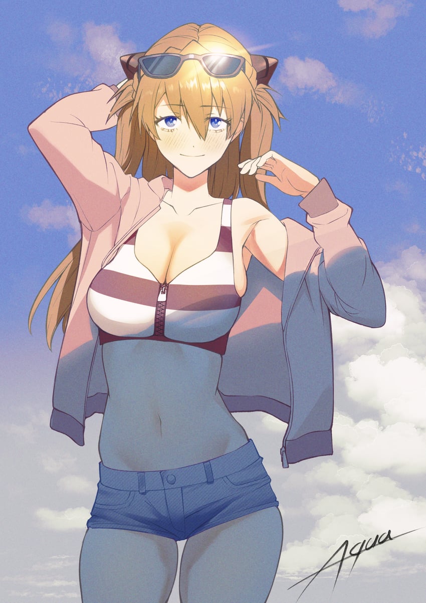 souryuu asuka langley (neon genesis evangelion) drawn by illust_aqua