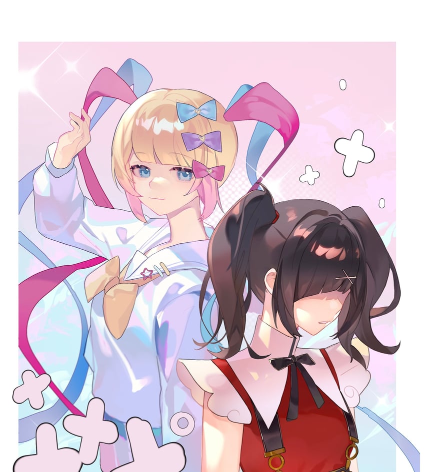 chouzetsusaikawa tenshi-chan and ame-chan (needy girl overdose) drawn by tokyoosad