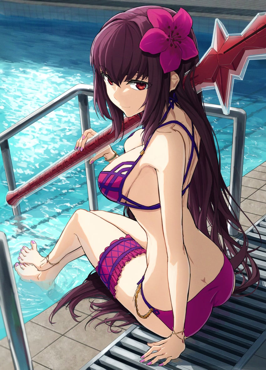 scathach (fate and 1 more) drawn by kamo_ashi