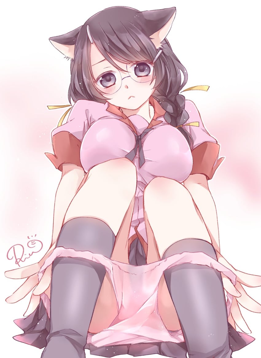 hanekawa tsubasa (monogatari and 1 more) drawn by shima_riu