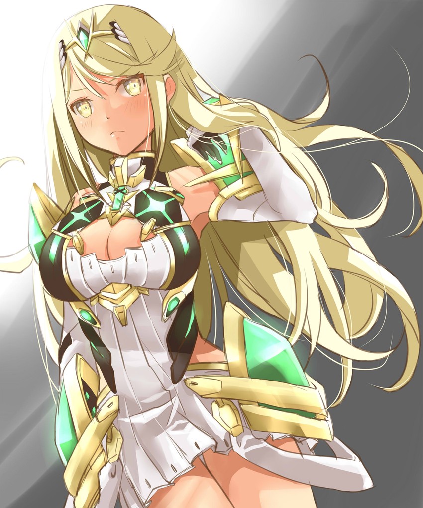 mythra (xenoblade chronicles and 1 more) drawn by shiroxai