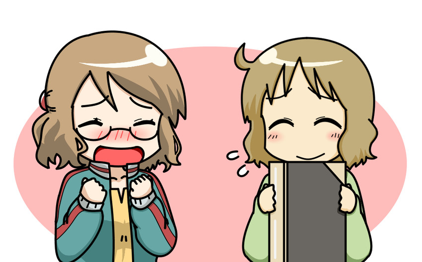 sakurai izumi and karasuma sakura (nichijou and 1 more) drawn by kirbying