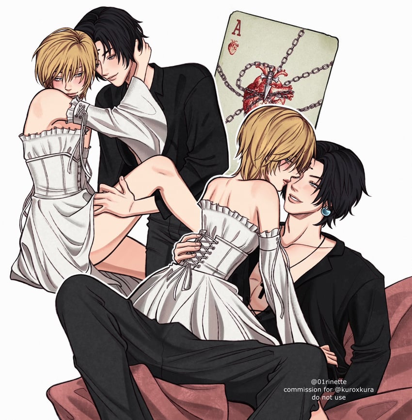 kurapika and chrollo lucilfer (hunter x hunter) drawn by karina_(01rinette)