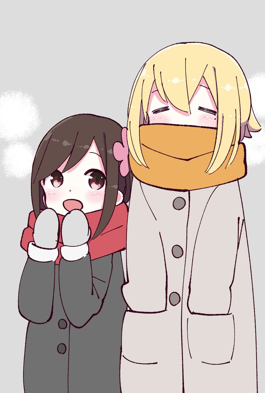 hitori bocchi and sunao nako (hitoribocchi no marumaru seikatsu) drawn by katsuwo_(cr66g)