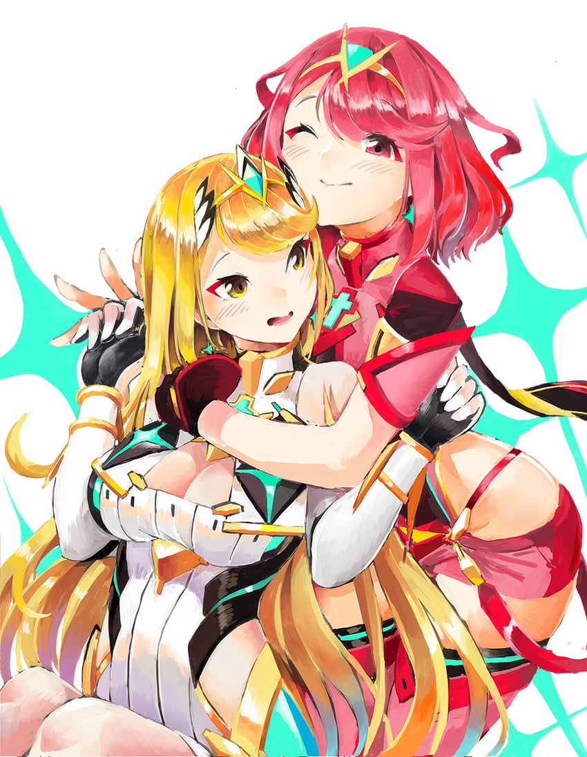 pyra and mythra (xenoblade chronicles and 1 more) drawn by tim_(a9243190a)