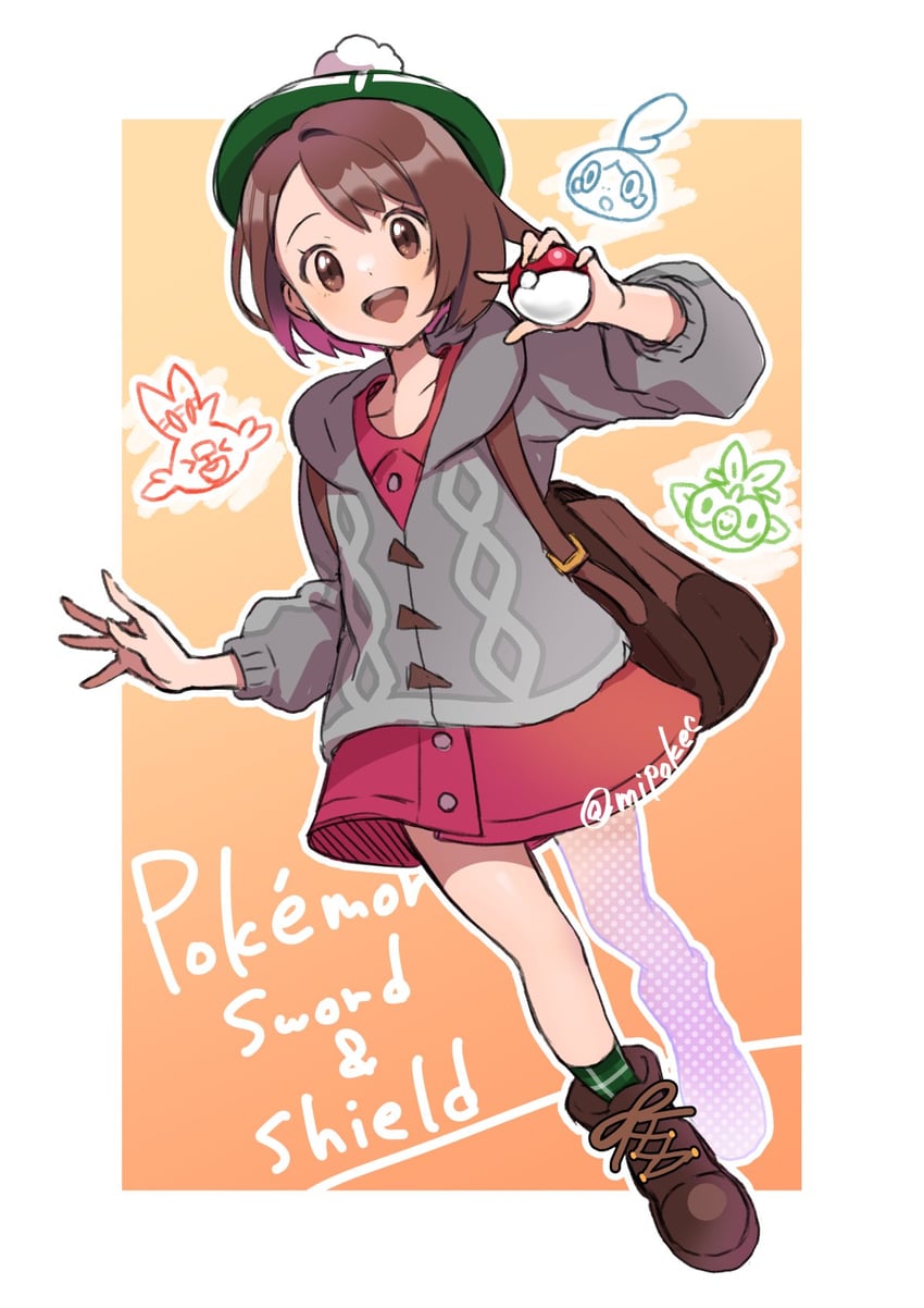 gloria, scorbunny, sobble, and grookey (pokemon and 1 more) drawn by mipokec