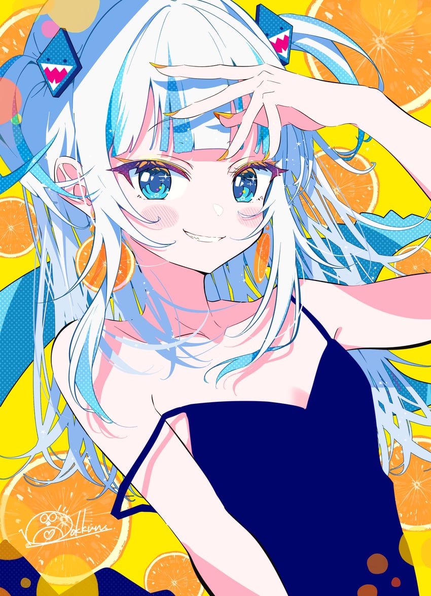 gawr gura (hololive and 1 more) drawn by ichijo_rei
