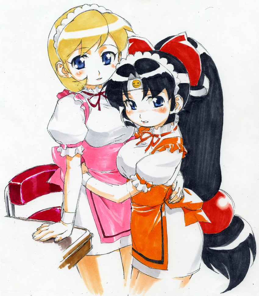 shinobu and shiranui kaede (ninin ga shinobuden) drawn by gorigo