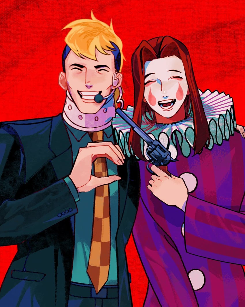 simeon saint and bronco knight (ace attorney and 2 more) drawn by hexermer