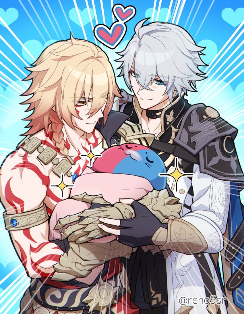 phainon and mydei (honkai and 1 more) drawn by reno5sr