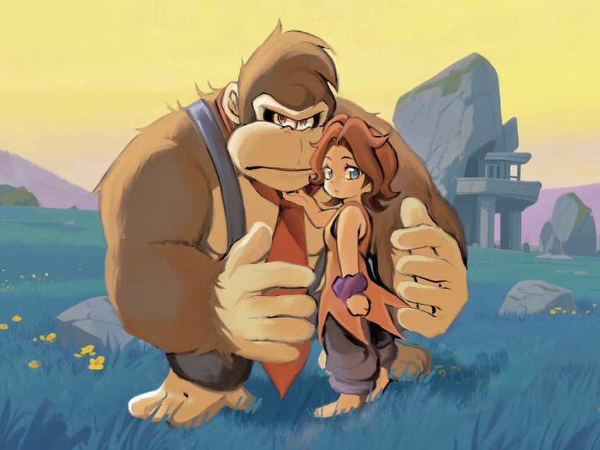 donkey kong and pauline (donkey kong and 1 more) drawn by star_yoshi