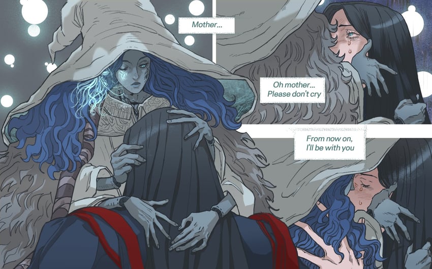 ranni the witch and rennala queen of the full moon (elden ring) drawn by marceline2174