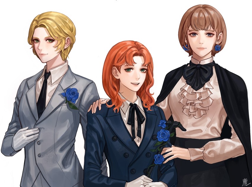 ingrid brandl galatea, mercedes von martritz, and annette fantine dominic (fire emblem and 1 more) drawn by muntjac_art