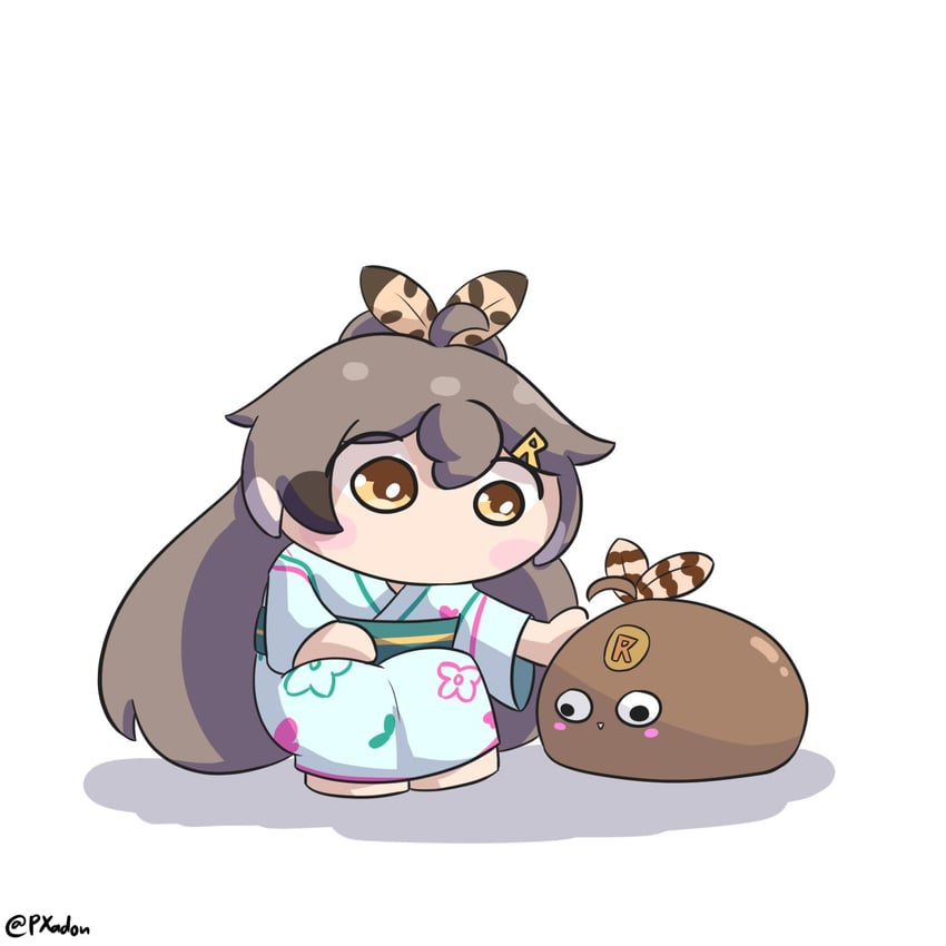 nanashi mumei and pebble (hololive and 1 more) drawn by pyra_xadon