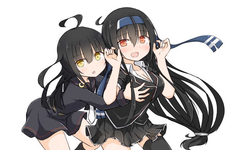 hatsushimo, mikazuki, and hatsushimo kai ni (kantai collection) drawn by yamato_tachibana
