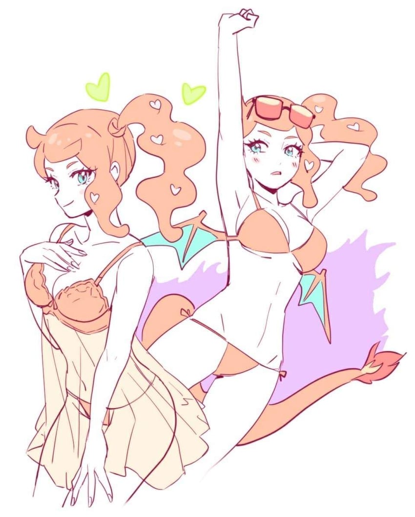 charizard and sonia (pokemon and 1 more) drawn by dede_(qwea_00000)