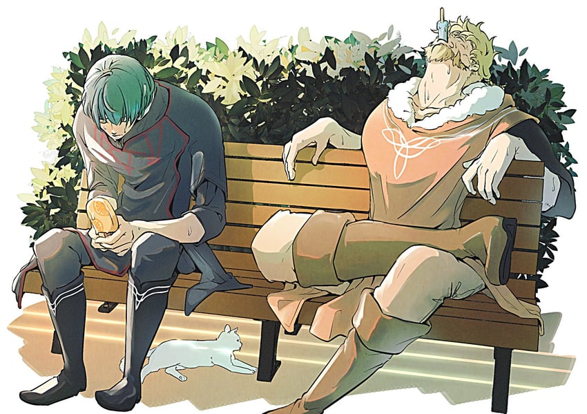male byleth and jeralt reus eisner (fire emblem and 1 more) drawn by un_faro