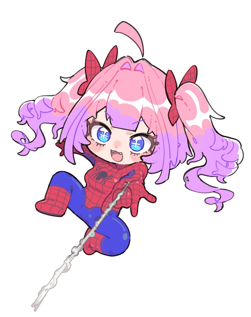 spider-man and kikirara vivi (hololive and 3 more) drawn by fugota6509
