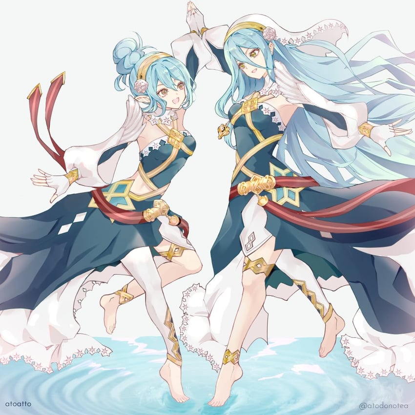 azura and female kana (fire emblem and 2 more) drawn by atoatto