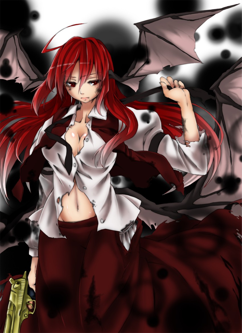 koakuma (touhou) drawn by izuna_nie