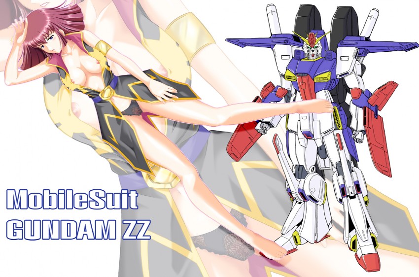 haman karn and zz gundam (gundam and 1 more) drawn by suzuka_sakito