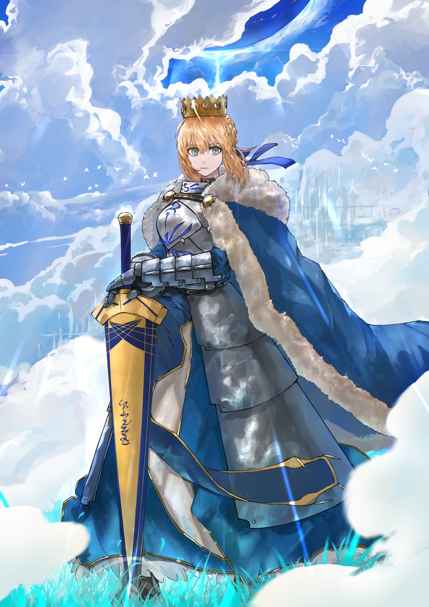 artoria pendragon and saber (fate and 2 more) drawn by neko_no_kedama
