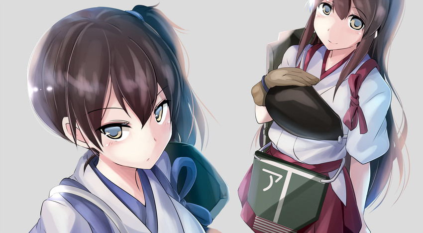kaga and akagi (kantai collection) drawn by natsu_(anta_tte_hitoha)