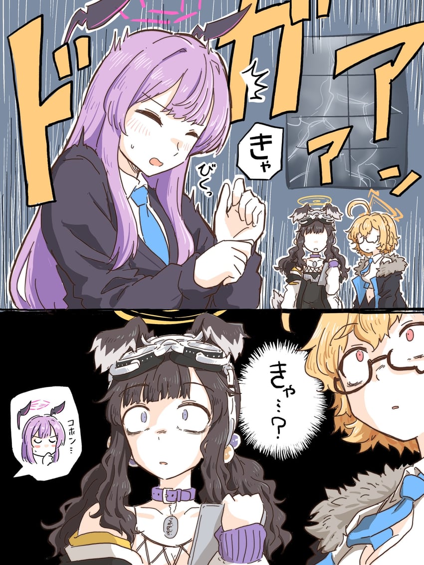 hibiki, kotori, and utaha (blue archive) drawn by hariyaa