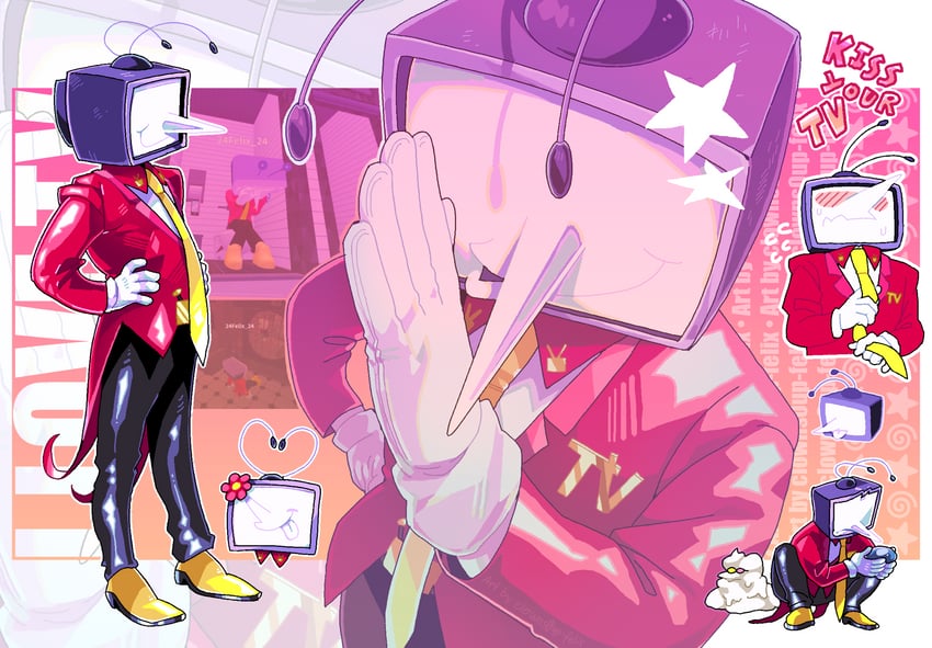 spamton g. spamton and ant tenna (deltarune) drawn by clowns0up-felix