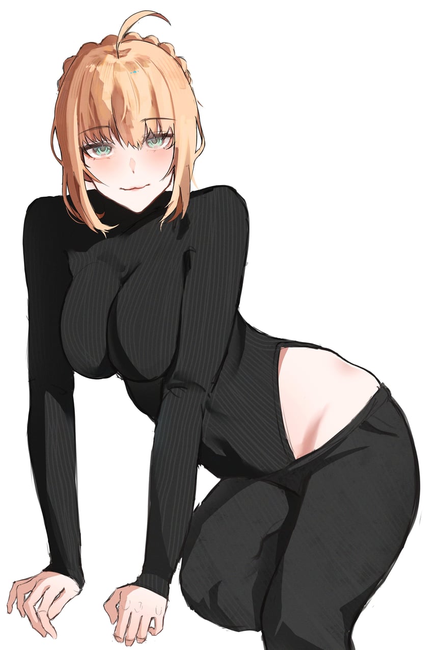 artoria pendragon (fate and 1 more) drawn by salsa_dance
