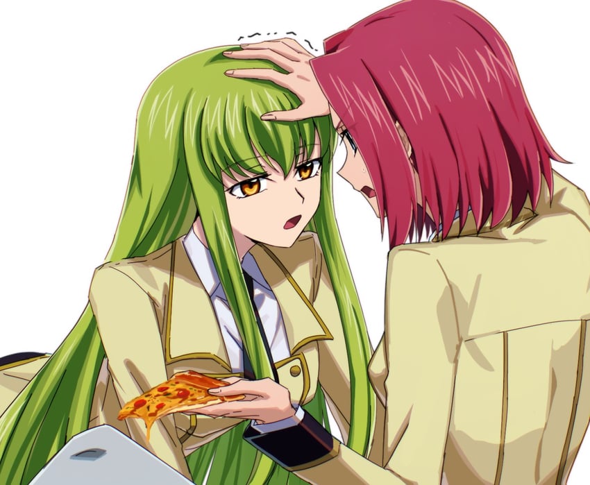 c.c. and kouzuki kallen (code geass) drawn by aoki_shizumi